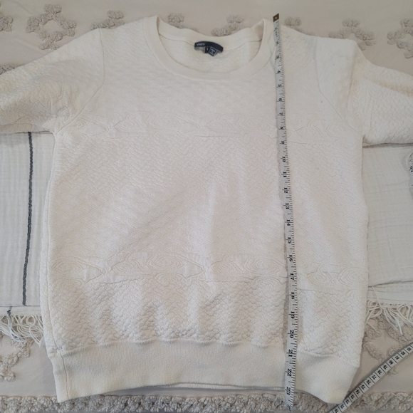 VINCE Jaquard Knit Sweater In Cream Size Small - Picture 5 of 8